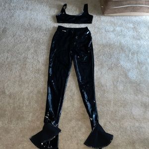 Black Leather 2 piece